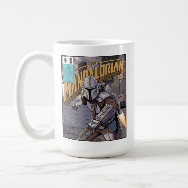 The Mandalorian Comic Book Style Cover Coffee Mug (Left)