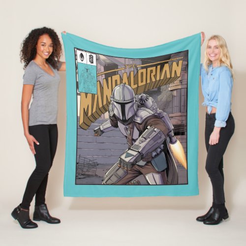 The Mandalorian Comic Book Style Cover Fleece Blanket