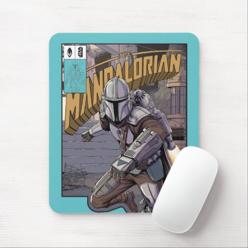 The Mandalorian Comic Book Style Cover Mouse Pad