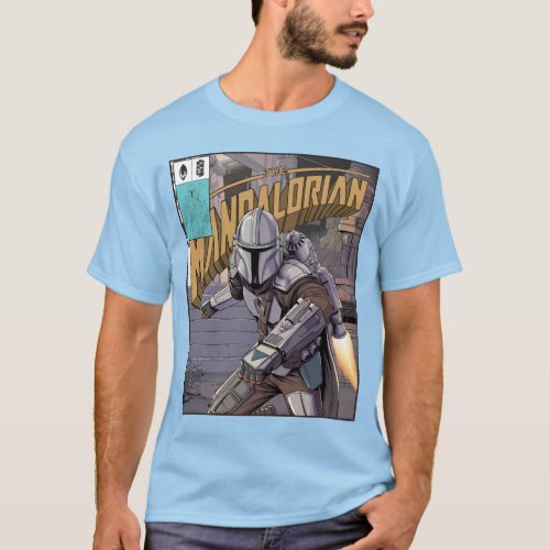 The Mandalorian Comic Book Style Cover T_Shirt