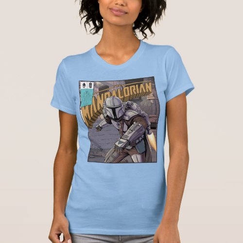 The Mandalorian Comic Book Style Cover T_Shirt