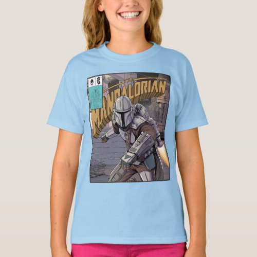 The Mandalorian Comic Book Style Cover T_Shirt