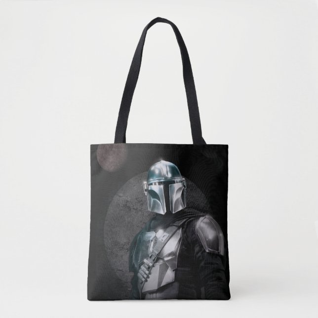 The Mandalorian Dark Planet Graphic Tote Bag (Front)
