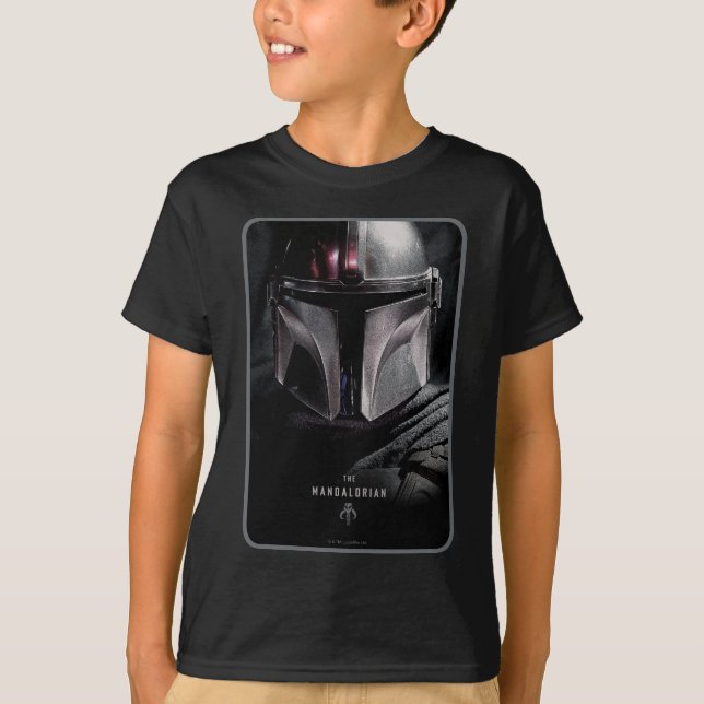 The Mandalorian Emerging From Shadows T-Shirt (Front)