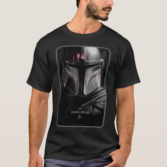 The Mandalorian Emerging From Shadows T-Shirt (Front)