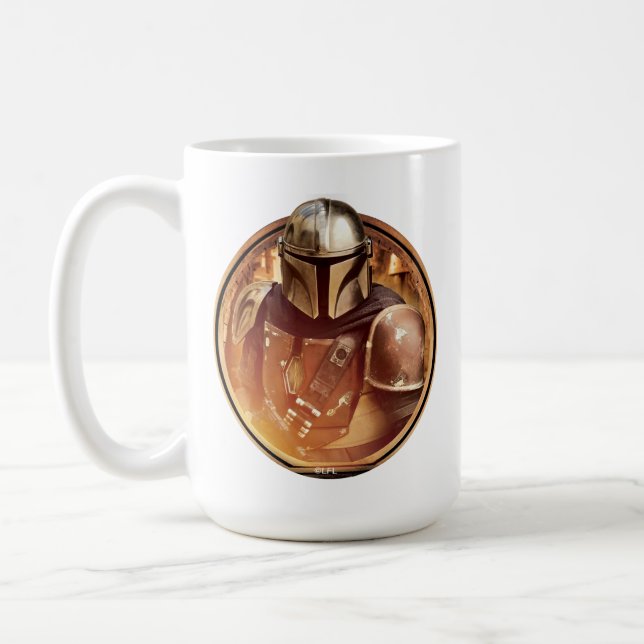 The Mandalorian Golden Badge Coffee Mug (Left)