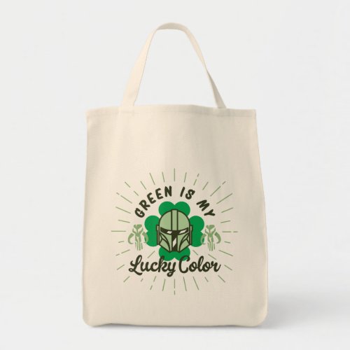 The Mandalorian Green is my Lucky Color Tote Bag