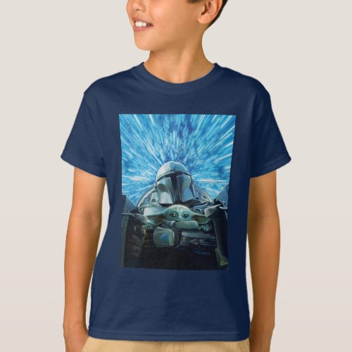 The Mandalorian  Grogu Hyperspace Illustration T_Shirt