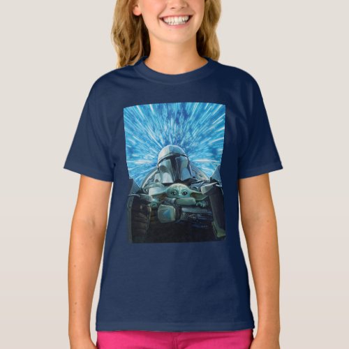 The Mandalorian  Grogu Hyperspace Illustration T_Shirt