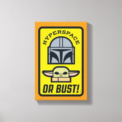 The Mandalorian  Grogu Hyperspace or Bust Icon Canvas Print