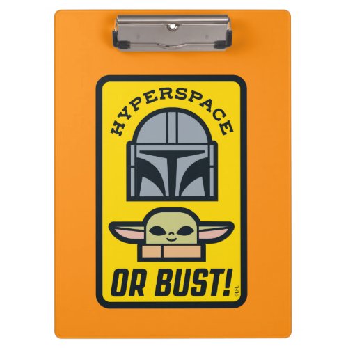 The Mandalorian  Grogu Hyperspace or Bust Icon Clipboard