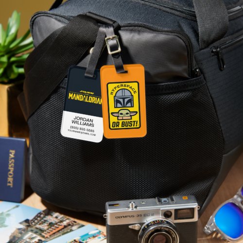 The Mandalorian  Grogu Hyperspace or Bust Icon Luggage Tag