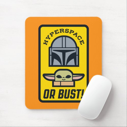 The Mandalorian  Grogu Hyperspace or Bust Icon Mouse Pad