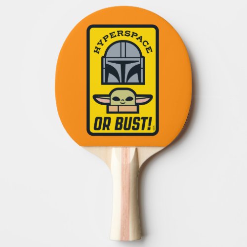 The Mandalorian  Grogu Hyperspace or Bust Icon Ping Pong Paddle