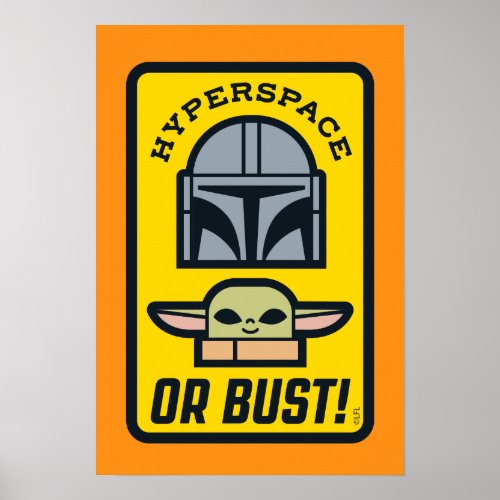 The Mandalorian  Grogu Hyperspace or Bust Icon Poster