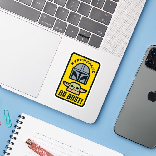 The Mandalorian  Grogu Hyperspace or Bust Icon Sticker