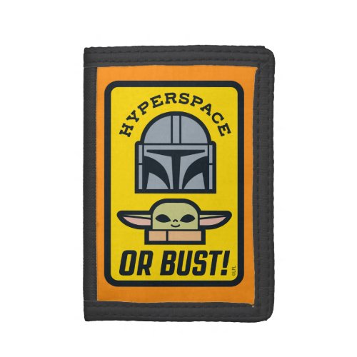 The Mandalorian  Grogu Hyperspace or Bust Icon Trifold Wallet