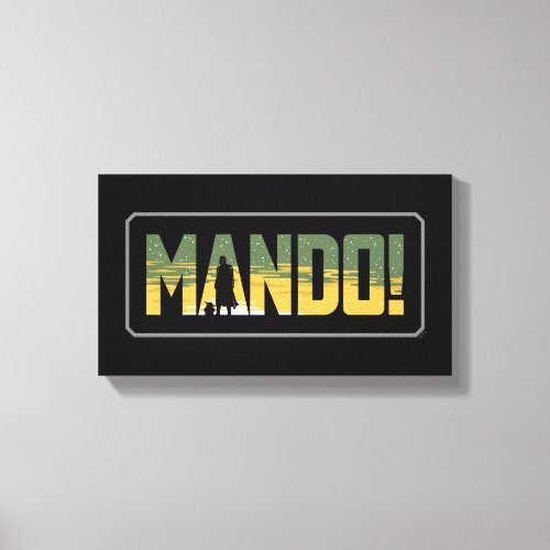The Mandalorian  Grogu Mando Graphic Canvas Print
