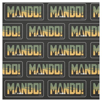 The Mandalorian &amp; Grogu "Mando!" Graphic Fabric