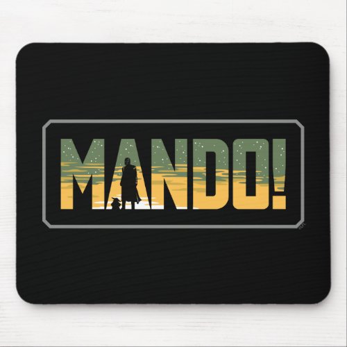 The Mandalorian  Grogu Mando Graphic Mouse Pad