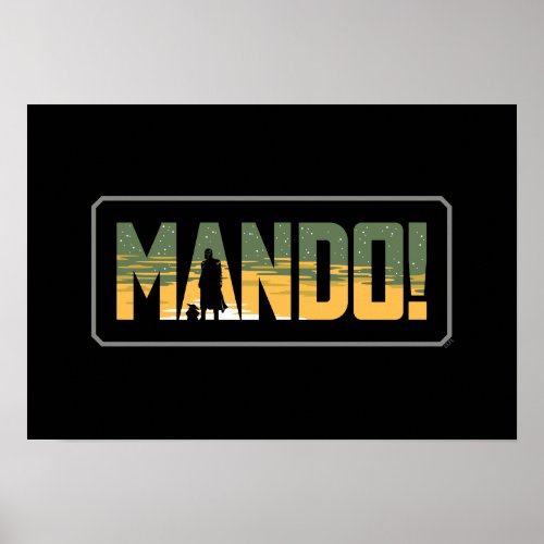 The Mandalorian  Grogu Mando Graphic Poster