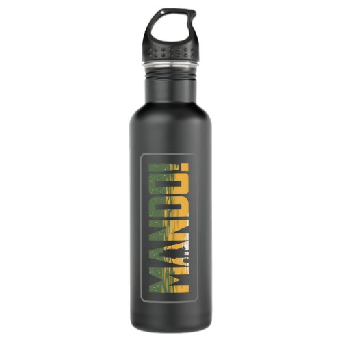 The Mandalorian  Grogu Mando Graphic Stainless Steel Water Bottle