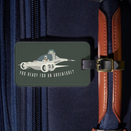 The Mandalorian  Grogu Ready for an Adventure Luggage Tag