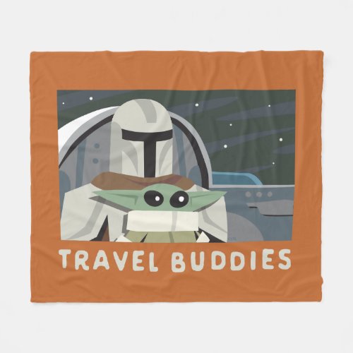 The Mandalorian  Grogu Travel Buddies Cartoon Fleece Blanket