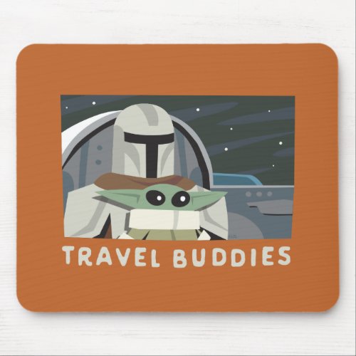 The Mandalorian  Grogu Travel Buddies Cartoon Mouse Pad