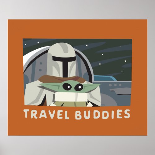 The Mandalorian  Grogu Travel Buddies Cartoon Poster