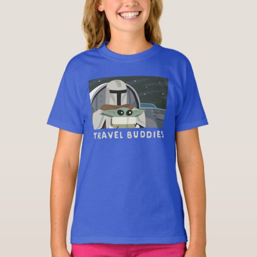 The Mandalorian  Grogu Travel Buddies Cartoon T_Shirt