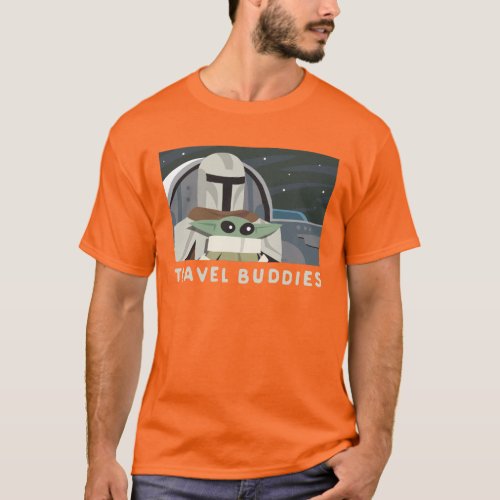 The Mandalorian  Grogu Travel Buddies Cartoon T_Shirt