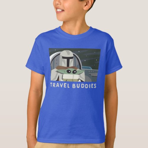 The Mandalorian  Grogu Travel Buddies Cartoon T_Shirt