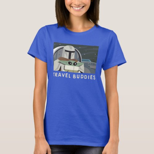 The Mandalorian  Grogu Travel Buddies Cartoon T_Shirt