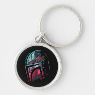 The Mandalorian Helmet Reflections Collage Keychain