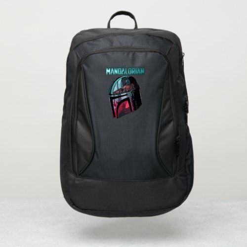 The Mandalorian Helmet Reflections Collage Port Authority Backpack