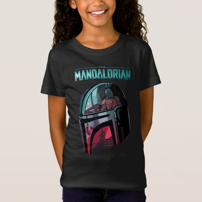 The Mandalorian Helmet Reflections Collage T-Shirt (Front)