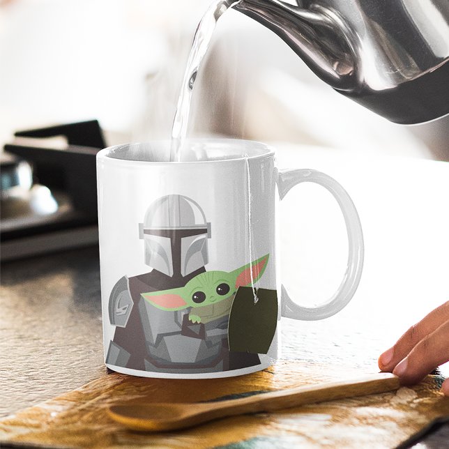 The Mandalorian Holding Child Illustration Coffee Mug (Creator Uploaded)