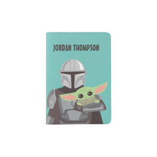 The Mandalorian Holding Child Illustration Passport Holder