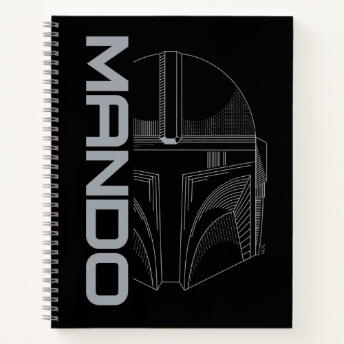 The Mandalorian Mando Helmet Line Art Notebook