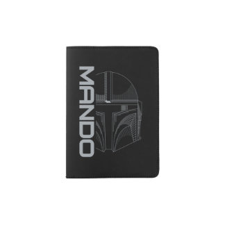 The Mandalorian "Mando" Helmet Line Art Passport Holder