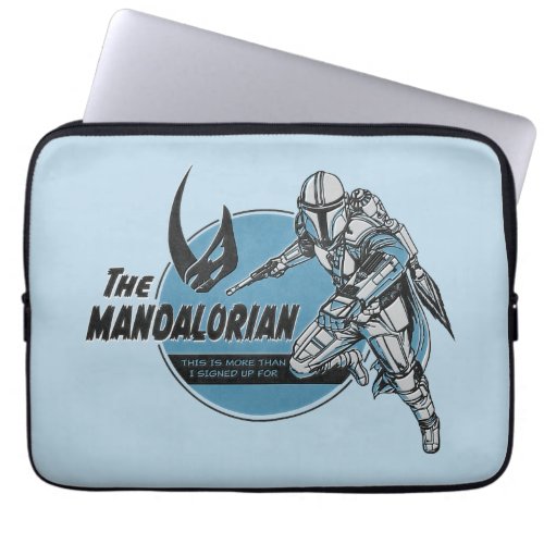 The Mandalorian Mudhorn Retro Illustration Laptop Sleeve