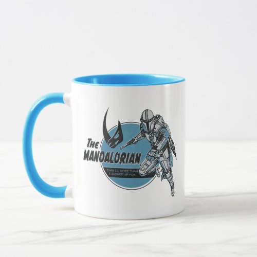 The Mandalorian Mudhorn Retro Illustration Mug