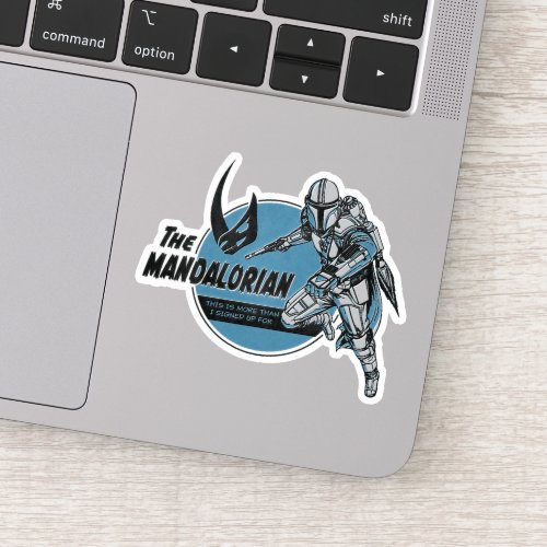 The Mandalorian Mudhorn Retro Illustration Sticker