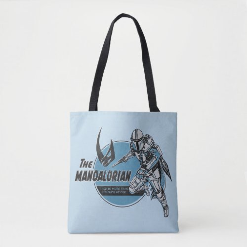 The Mandalorian Mudhorn Retro Illustration Tote Bag