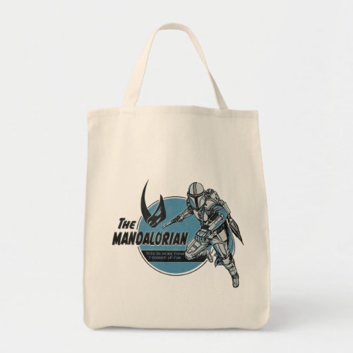 The Mandalorian Mudhorn Retro Illustration Tote Bag