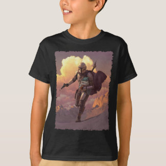 The Mandalorian Runs With Child Concept Painting T-Shirt
