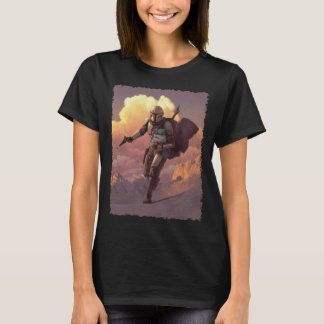 The Mandalorian Runs With Child Concept Painting T-Shirt