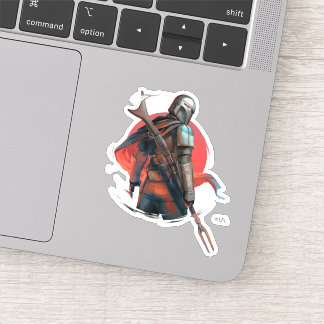 The Mandalorian Stylized Character Art Sticker