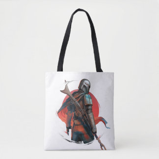 The Mandalorian Stylized Character Art Tote Bag